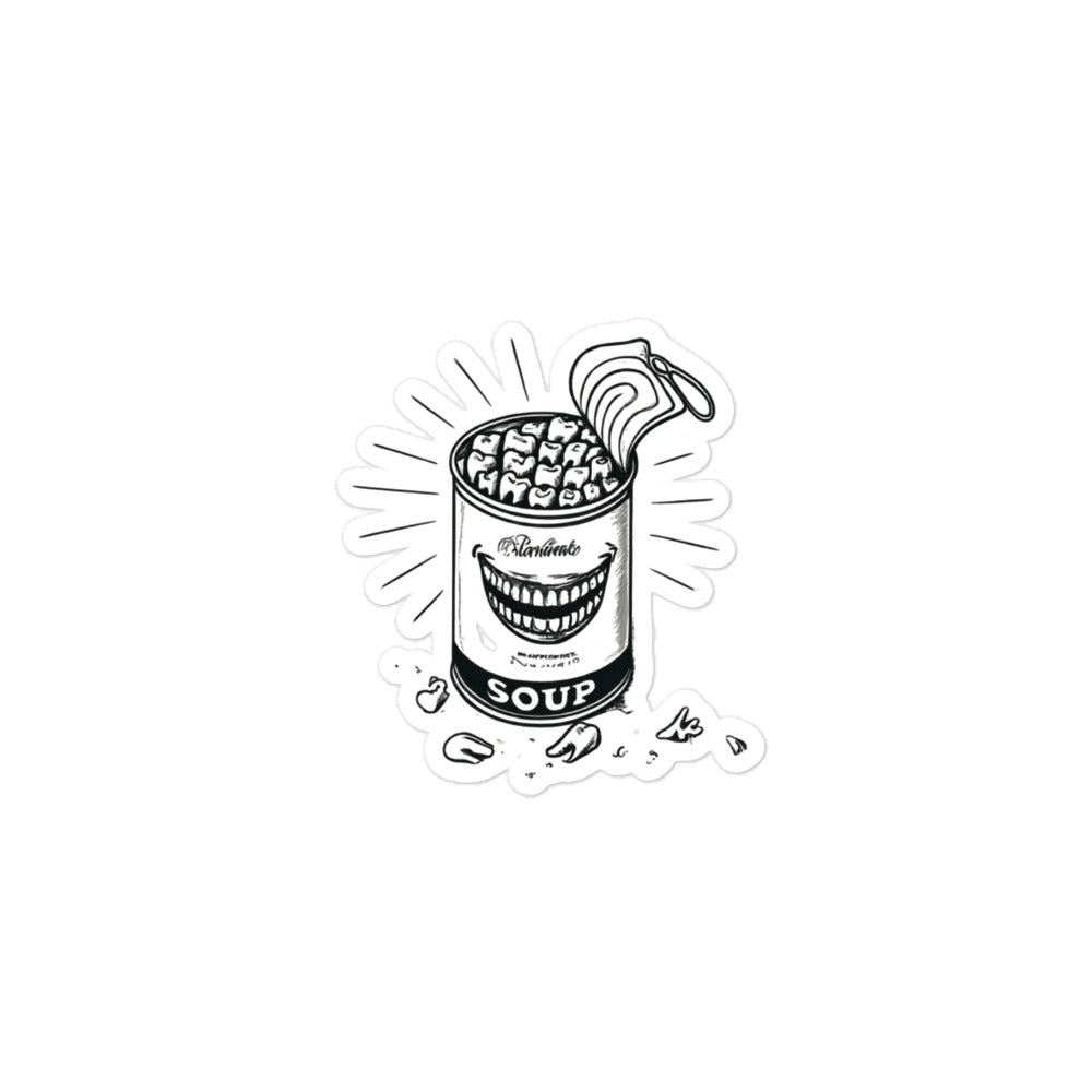 Can of teeth stickers