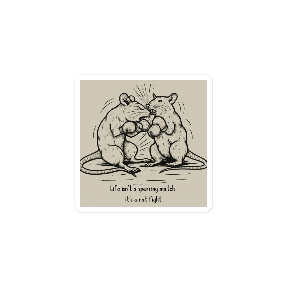 Rat fight stickers