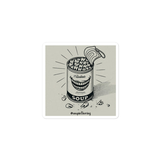 Can of teeth sticker