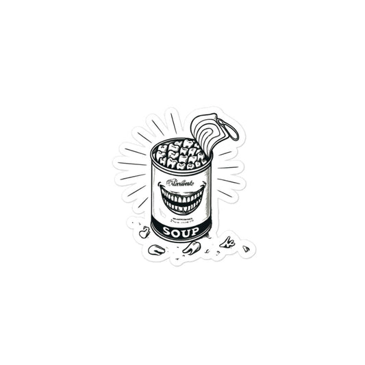 Can of teeth stickers